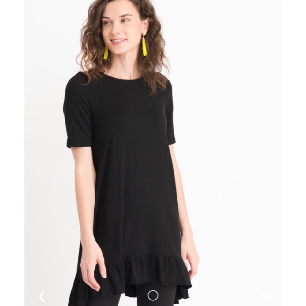 Agnes & Dora Ruffle Tunic Black